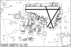 USAAF Map of Thorpe Abbotts (Station 139) from 1943/1944.  Source:  8th AF Operations History website -- http://8thafhs.com